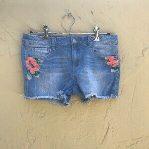 Girls embroidered flower shorts SZ 14